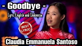 Claudia Emmanuela Santoso - "Goodbye" (The Voice Germany) Lyric English And Indonesia