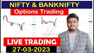 Live trading Banknifty Nifty Options | 27/03/2023 | Nifty Prediction live | Monday Market  Analysis