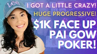 💛 I GOT A LITTLE CRAZY! $1K FACE UP PAI GOW WITH HUGE PROGRESSIVE AT GREEN VALLEY RANCH CASINO!