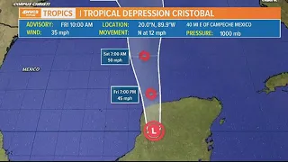 Tracking Cristobal: Storm watches issued for Gulf of Mexico, expected to strengthen later Friday