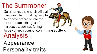 The summoner in the Prologue to the Canterbury tales| summoner character in Canterbury tales