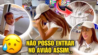 TIVE UM PROBLEMA NO AEROPORTO + TURBULÊNCIA NO AVIÃO! 😭😰