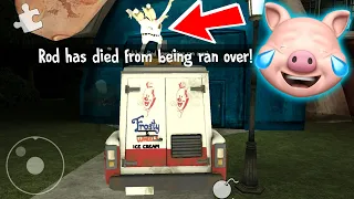 I RAN OVER ROD WITH HIS TRUCK! (he died) | Ice Scream 4