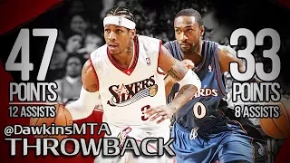 Allen Iverson vs Gilbert Arenas NASTY Duel 2006.03.03 - Arenas With 33 Pts, AI With 47 Pts, 12 ASTS!