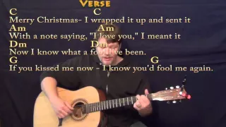 Last Christmas (WHAM!) Fingerstyle Guitar Cover Lesson in C with Chords/Lyrics