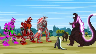 Godzilla vs Team Mechagodzilla | Godzilla Cartoon Compilation