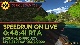 SERIOUS SAM: TSE SPEEDRUN - 0:48:41 RTA [Live Stream 05.08.2022]