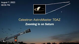 Saturn and its Stunning Rings: Celestron Astromaster 70AZ Telescope View - 2023