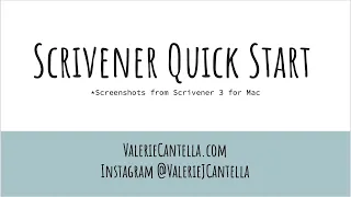 Scrivener Quick Start Guide