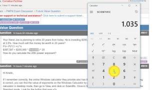 How to use Windows Calculator for exponent