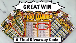 GREAT WIN with the new Scratch Card £100 LOADED & final codeword #scratchcards #profitsession