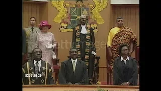 Queen's Reference To End of Rawlings' Rule Met By Unexpected Laughter | Ghana Parliament | Nov. 1999