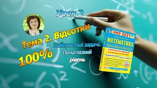 Тема 2. Урок 2. Відсотки. Найпростіші задачі. Перший рівень