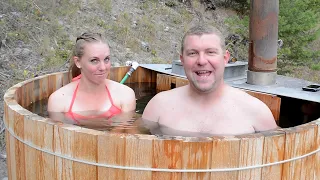 TIMELAPSE: WOOD FIRED HOT TUB Built By Couple In 13 Min