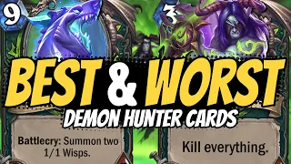 PREDICTING THE 5 BEST & 5 WORST DEMON HUNTER CARDS!! (this can't backfire) | Hearthstone