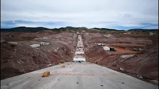 Chimney Hollow Reservoir Construction Update: Concrete Plinth at the Main Dam