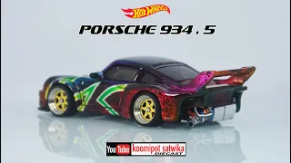 Porsche 934 5 Simple Diecast Custom Hot Wheels Airbrush Marble Efect