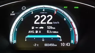 2018 Honda Civic Prestige 1.5 VTEC 182PS MT 0-100 kmh kph Tachovideo Beschleunigung Acceleration