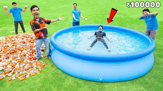 ₹100000 Unsinkable Swimming Pool🔥- इस पूल में डूबना नामुमकिन है | Ft. Crazy XYZ *Holi Special *