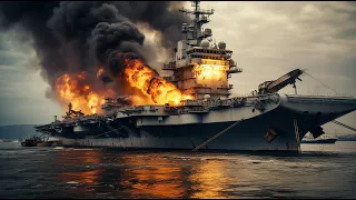 10 MINUTES AGO! The ONLY RUSSIAN aircraft carrier in the Black Sea was blown up by Ukrainian missile