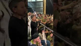 Young Israhelli Boy Sings the Shema and Blows the Shofar for Israhelli Soldiers