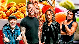 METALLICA MEMBERS (JAMES HETFIELD, LARS ULRICH, KIRK HAMMETT, ...) FAVORITE FOOD REVEALED - RARE