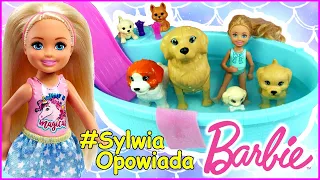 BARBIE & CHELSEA 💦 KĄPIEL z PSIAKAMI w BASENIE 💦 bajki dla dzieci