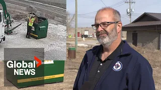 Winnipeg business owner says overflowing bin that led to overcharge staged by garbage company