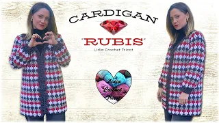 CARDIGAN "RUBI" GILET CROCHET FACILE AVEC COL EN V #crochet #вязание #tutocrochet #cardigan