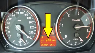 BMW 330d Acceleration & Top Speed 280 km/h on German Autobahn