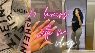 24 hrs with me | Shein haul | New nails