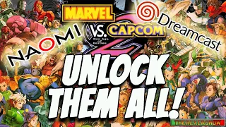 HOW TO UNLOCK MARVEL VS. CAPCOM 2 CHARACTERS!- Naomi & Dreamcast