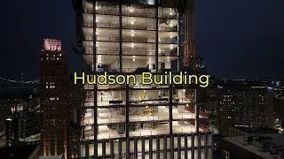 NEW HUDSON BUILDINGS IN DOWNTOWN DETROIT, 4K