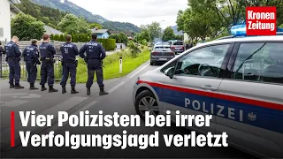 Vier Polizisten bei irrer Verfolgungsjagd verletzt | krone.tv NEWS