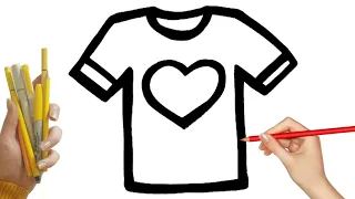 Easy T-shirt drawing,painting and colouring for kids,toodles for kids,DIY for kids,somser artist