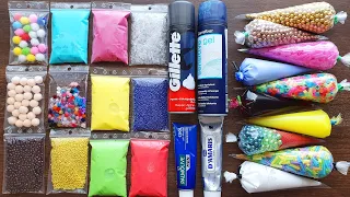 Making Crunchy Slime With Bags Shaving Foam and Piping Bags