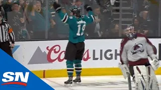 Joe Thornton Buries Marcus Sorensen's Feed On A 2-On-1 To Tie The Game