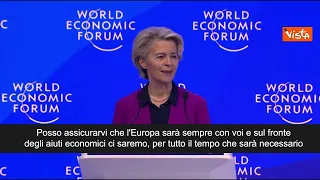 Von der Leyen a Davos: "L'Europa aiuterà l'Ucraina finché servirà" - SOTTOTITOLATO