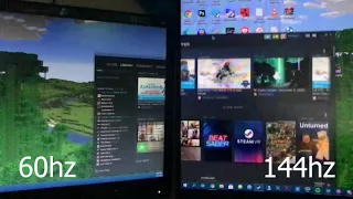 60hz vs 144hz Slow Motion Comparison