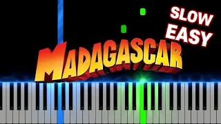 Zoosters Breakout - Madagascar | SLOW EASY Piano Tutorial