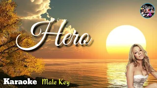 Hero by Mariah Carey ( Karaoke : Male Key )