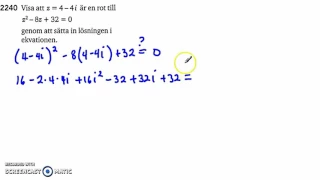 Matematik 5000 Ma 2bc VUX - Kapitel 2 - Komplexa tal en introduktion - 2240