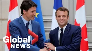 Justin Trudeau, Emmanuel Macron hold joint press conference | FULL