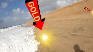 The Beach after STORM had my GOLD | New Years Day 😱