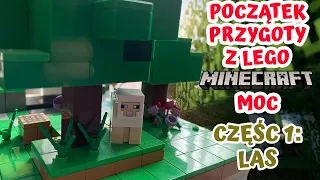 MINECRAFT WEDLE  SKŁADAM KLOCKI MOC | CZĘŚĆ 1 LAS