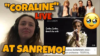 REACTING TO "CORALINE" LIVE AT SANREMO! (MÅNESKIN)