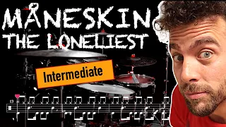 Måneskin - The Loneliest - Drum Cover (with scrolling drum sheet)