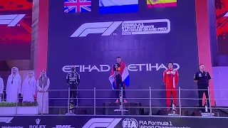 F1 Abu Dhabi // Max Verstapen podium celebration