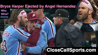 E237 - Bryce Harper Ejected After Angel Hernandez's Check Swing Strike 3 Call in Philly