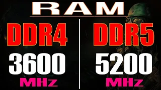 3600 MHz (DDR4 RAM)  vs 5200 MHz (DDR5 RAM) || PC GAMES TEST ||